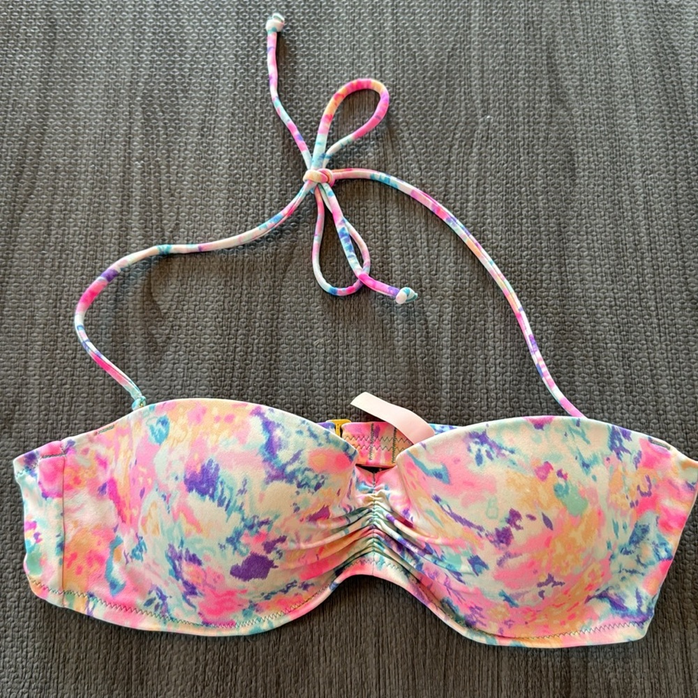 Victoria's Secret Pink Balconette Swim Top, Multicolor - Women's Size 36B